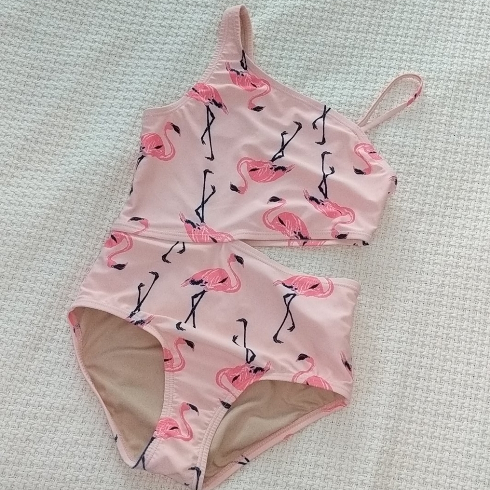 🌟3/$20🌟 Girls one-piece flamingo swimsuit